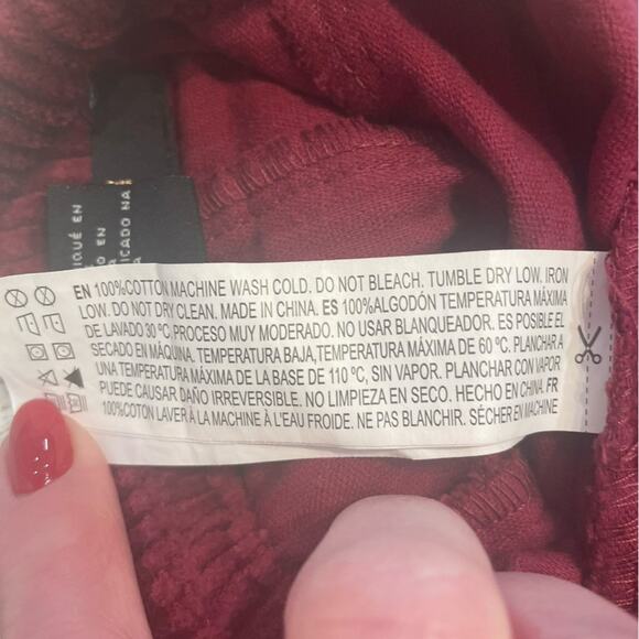 Forever 21 Burgundy Red Corduroy Mini Skirt RN#94981 Women’s XS Snap Front - Picture 2 of 6